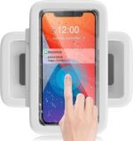 Anubhav Janni Waterproof Shower Phone Holder Holder Rotation Case High Sensitivity Cover Box for Bathroom Wall Kitchen Compatible With Cell Phones HD Touch Screen Rotation (Pack Of 1 Pcs)