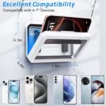 Anubhav Janni Waterproof Shower Phone Holder Holder Rotation Case High Sensitivity Cover Box for Bathroom Wall Kitchen Compatible With Cell Phones HD Touch Screen Rotation (Pack Of 1 Pcs) - Image 2