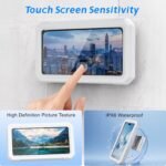 Anubhav Janni Waterproof Shower Phone Holder Holder Rotation Case High Sensitivity Cover Box for Bathroom Wall Kitchen Compatible With Cell Phones HD Touch Screen Rotation (Pack Of 1 Pcs) - Image 3