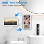Anubhav Janni Waterproof Shower Phone Holder Holder Rotation Case High Sensitivity Cover Box for Bathroom Wall Kitchen Compatible With Cell Phones HD Touch Screen Rotation (Pack Of 1 Pcs) - Image 4