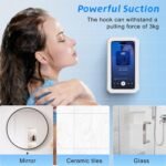 Anubhav Janni Waterproof Shower Phone Holder Holder Rotation Case High Sensitivity Cover Box for Bathroom Wall Kitchen Compatible With Cell Phones HD Touch Screen Rotation (Pack Of 1 Pcs) - Image 5