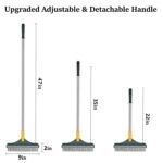 Anubhav Janni 3 In 1 Floor Scrubbing Brush Bathroom Cleaning With Wiper Long Handle 180° Rotate Toilet Tiles Cleaning Scrub For Kitchen Wiper Floor Toilet Home (Pack Of 1 Pcs) - Image 2