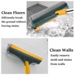 Anubhav Janni 3 In 1 Floor Scrubbing Brush Bathroom Cleaning With Wiper Long Handle 180° Rotate Toilet Tiles Cleaning Scrub For Kitchen Wiper Floor Toilet Home (Pack Of 1 Pcs) - Image 5