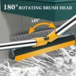 Anubhav Janni 3 In 1 Floor Scrubbing Brush Bathroom Cleaning With Wiper Long Handle 180° Rotate Toilet Tiles Cleaning Scrub For Kitchen Wiper Floor Toilet Home (Pack Of 1 Pcs) - Image 6