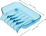 Anubhav Janni Soap Drain Tray Waterfall Holder Draining Bath Shower Box Sink Sponge Drainage Dish Shelf Organizer Container With Suckers Aerial Hollow Design Colorful Suction (Pack Of 1 Pcs) - Image 2