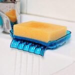 Anubhav Janni Soap Drain Tray Waterfall Holder Draining Bath Shower Box Sink Sponge Drainage Dish Shelf Organizer Container With Suckers Aerial Hollow Design Colorful Suction (Pack Of 1 Pcs) - Image 7