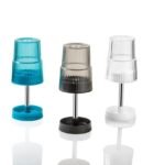 Anubhav Janni Multipurpose Toothbrush Holder Modern with Cup Ribbed Design Turquoise Blue  Clear Chrome Stand Bathroom Organizer Toothpaste Dispenser Stand For Manual (Pack Of 1 Pcs)