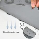 Anubhav Janni Round Bathroom Foot Mat Bath mat Floor mats Anti Slip for Rubber Shower Massager Non Grip Suction Cups Soft Absorbent And Non Slip Bathroom Shower Toilet (Pack Of 1 Pcs) - Image 4