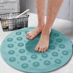 Anubhav Janni Round Bathroom Foot Mat Bath mat Floor mats Anti Slip for Rubber Shower Massager Non Grip Suction Cups Soft Absorbent And Non Slip Bathroom Shower Toilet (Pack Of 1 Pcs) - Image 8