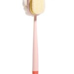 Anubhav Janni Bath Brush With Handle Silicone with Long Soft Bristles Back Scrubber For Shower Body Massage Exfoliating Dirt Removal Men Women Bathing Bristle Dirt Removal (Pack Of 1 Pcs)