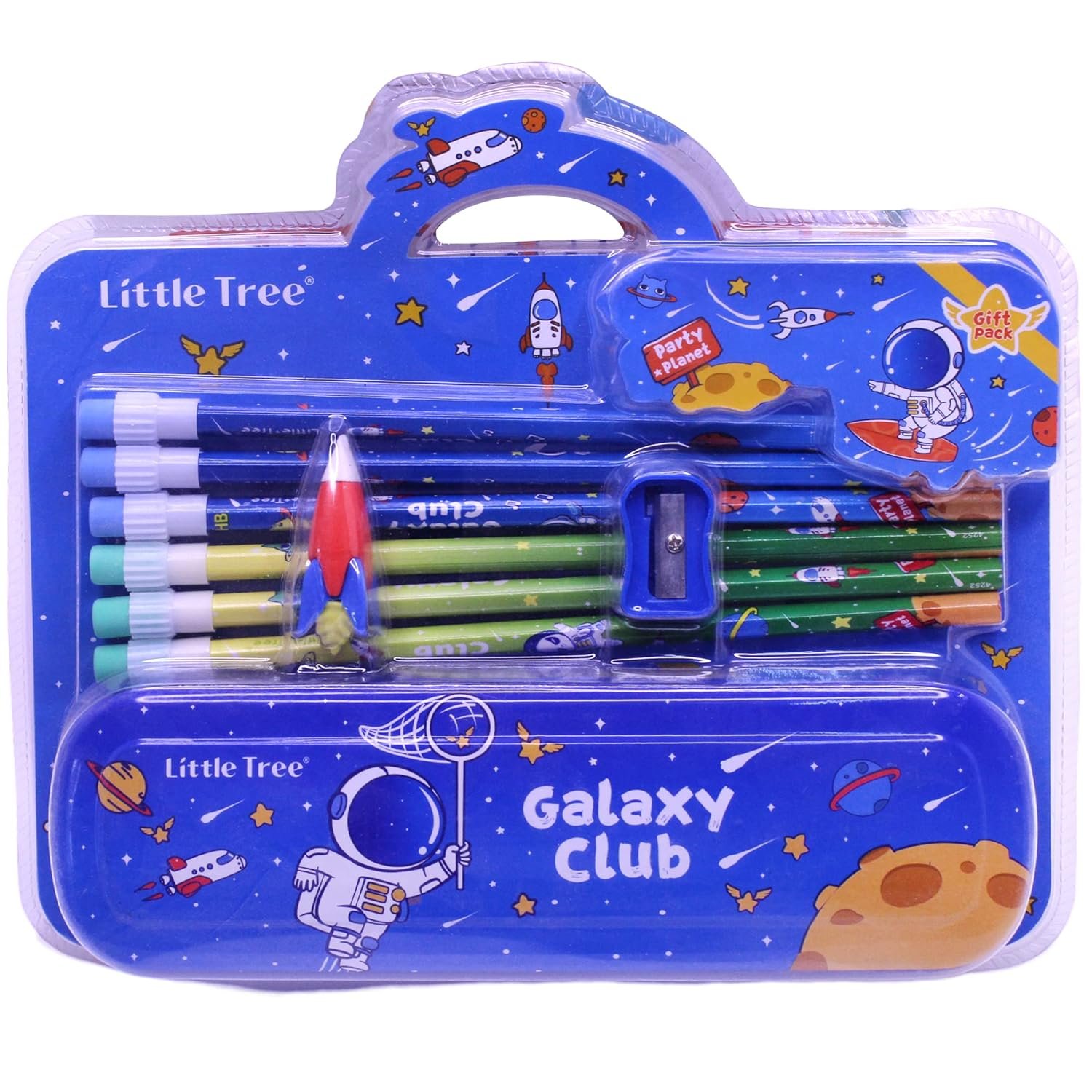 Anubhav Janni Space Stationary Kit Kids Pencil Case Set Stationery With Box Theme Galaxy Design School Supplies Combo Birthday Return Gift Cartoon Printed kit Case For Girls Boys (Set Of 1) Anubhav Janni Space Stationary Kit Kids Pencil Case Set Stationery With Box Theme Galaxy Design School Supplies Combo Birthday Return Gift Cartoon Printed kit Case For Girls Boys (Set Of 1) - Image 1