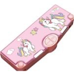 Anubhav Janni Magnetic Pencil Box For Kids Branded Unicorn Theme Kids Space Boys Girls Stationery Box Buttons Operated For Multifunctional Kid Geometry Multi Function Organizer (Pack Of 1 Pcs)