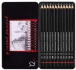Anubhav Janni Graded Pencil Set With Metal Case Drawing Sketching Kit Artist Graphite Professional  With In Elegant Tin Box Black For Artists And Designers Art (Set Of 1)