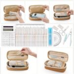 Anubhav Janni Special Pencil Pouch Mincerfit Canvas Case For Girls Boys Large Aesthetic Expandable Special Pen Bag Stationery Storage Organizer Compartments School Office (Pack Of 1 Pcs) - Image 3