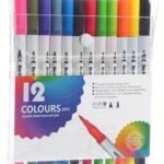 Anubhav Janni Water Colour Brush Pen Brush Pen Sketch Fineliner Dual Tip Pens Water Based pens For Kids Adults Coloring Calligraphy Drawing Multicolour Felt Art Markers Colors (Set Of 1)