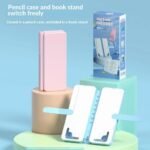 Anubhav Janni Book Holder Stand And Pencile Box Plastic Pencil With Multifunctional Quicksand Case Organizer Page Clips School Study Desk Office Travel Use Foldable Reading (Pack Of 1 Pcs) - Image 3