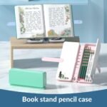 Anubhav Janni Book Holder Stand And Pencile Box Plastic Pencil With Multifunctional Quicksand Case Organizer Page Clips School Study Desk Office Travel Use Foldable Reading (Pack Of 1 Pcs) - Image 4