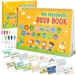 Anubhav Janni My Preschool Busy Book Activities Montessori Educational Toys For Old Toddler Travel Learning Binder Velcro Quiet Activity Kids Gift Fine Motor Skill Sensory Play (Pack Of 1 Pcs)