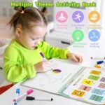 Anubhav Janni My Preschool Busy Book Activities Montessori Educational Toys For Old Toddler Travel Learning Binder Velcro Quiet Activity Kids Gift Fine Motor Skill Sensory Play (Pack Of 1 Pcs) - Image 6