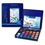Anubhav Janni Water colours Cakes Kids Toy New Solid Watercolor Paint Set Portable Kit with Painting Art Supplies For Vibrant Colors Kits Brush Pens Palette and Durable Storage (Set Of 1)