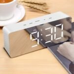 Anubhav Janni Z10 Mirror Clock Digital LED Alarm for Table Smart Students Heavy Sleepers with Sensor Date and Temperature Office Home Bedroom Display Loud Sleepers Bedroom (Pack Of 1 Pcs) - Image 2