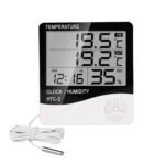 Anubhav Janni Htc Clock Room Thermometer With Humidity Incubator Meter And Accurate Temperature Indicator Wall Mounting LCD Digital Monitor Outdoor Indoor Clock Home Office (Pack Of 1 Pcs)
