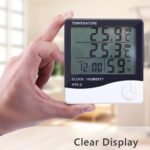 Anubhav Janni Htc Clock Room Thermometer With Humidity Incubator Meter And Accurate Temperature Indicator Wall Mounting LCD Digital Monitor Outdoor Indoor Clock Home Office (Pack Of 1 Pcs) - Image 3