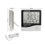 Anubhav Janni Htc Clock Room Thermometer With Humidity Incubator Meter And Accurate Temperature Indicator Wall Mounting LCD Digital Monitor Outdoor Indoor Clock Home Office (Pack Of 1 Pcs) - Image 5