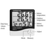 Anubhav Janni Htc Clock Room Thermometer With Humidity Incubator Meter And Accurate Temperature Indicator Wall Mounting LCD Digital Monitor Outdoor Indoor Clock Home Office (Pack Of 1 Pcs) - Image 6