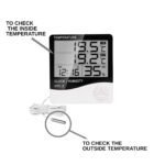 Anubhav Janni Htc Clock Room Thermometer With Humidity Incubator Meter And Accurate Temperature Indicator Wall Mounting LCD Digital Monitor Outdoor Indoor Clock Home Office (Pack Of 1 Pcs) - Image 9
