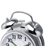 Anubhav Janni Silver Twin Bell Alarm Clock Vintage Brass Table Top with LED Night Light Display Ideal For Bedroom Adults Kids And Students Retro Clock Home Office Living Room (Pack Of 1 Pcs) - Image 7