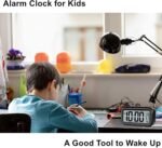 Anubhav Janni Black Smart Clock Digital Alarm Clock Battery Operated Small Desk Clocks With Night Light Date Indoor Temperature LCD Electronic Clock Study Table Students Office (Pack Of 1 PCS) - Image 7