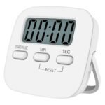 Anubhav Janni Digital Kitchen Timer Stopwatch Countdown Large Digits Loud Alarm Magnetic Stand Round Cooking Kids Study Teacher Shower Bathroom Oven Round Back Hanging Hole (Pack Of 1 Pcs)