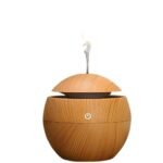 Anubhav Janni Wooden Humidifier Cool Mist Humidifiers Essential Oil Diffuser Aroma Air with Colorful Change for Car Office Babies humidifiers Home air humidifier Room Humidifire ( pack of 1 )