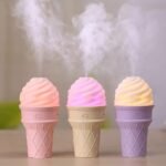 Anubhav Janni Ice -Cream Humidifier ice Cream Shape humidifier air freshener for Home Office carIce with Soft LED Glow Aroma Diffuser Quiet Ultrasonic Mist Output Compact  Bedroom ( pack of 1 ) - Image 2
