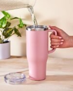 Anubhav Janni Tumbler Vacuum Sealed Cup With Handle with and Straw Lid Insulated Stainless Steel Double Wall Spill Proof Water Bottle Travel Mug Cupholder Tumblers ( pack of 1 ) - Image 5