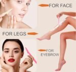 Anubhav Janni Eyebrow Razor Reusable Face for Women Facial Hair Instant Painless Removal For Eyebrows Upper Lip Forehead Peach Fuzz Chin and Sideburns Dermaplaning Tool (Pack Of 3 Pcs) - Image 2