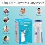 Anubhav Janni Portable Mesh Nebulizer for Adults Kids Mini Handheld Ultrasonic Inhaler Low Noise Steam Vaporizer Home Travel Wireless Machine With Respiratory Mask Silent ( pack of 1 ) - Image 5
