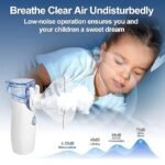 Anubhav Janni Portable Mesh Nebulizer for Adults Kids Mini Handheld Ultrasonic Inhaler Low Noise Steam Vaporizer Home Travel Wireless Machine With Respiratory Mask Silent ( pack of 1 ) - Image 6