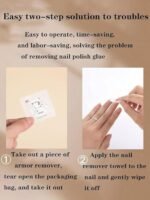Anubhav Janni Nail Polish Remover Wipes Paint Wet Pads Enamel Removal Tissue nail wipes that prevent skin and nails Fast Remove with Nutrition Oil (pack of 1) - Image 5