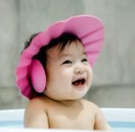 Anubhav Janni Baby Bath Cap (Shower Cap) Adjustable Shower New Soft Bathing Wash Hair Eye Ear Protector Hat For Born Infants Babies Boys Girls Kids Shower Cap Baby Washing Shield (Pack Of 2 Pcs) - Image 2