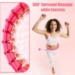 Anubhav Janni Hula Hoop for Adults Weight Loss – 24 Adjustable Knots Auto-Spinning Ball Quiet Detachable Infinity Fitness Women Men Plus Size Exercise Ring Adjustable Loss ( pack of 1 ) - Image 2