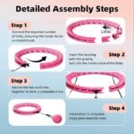Anubhav Janni Hula Hoop for Adults Weight Loss – 24 Adjustable Knots Auto-Spinning Ball Quiet Detachable Infinity Fitness Women Men Plus Size Exercise Ring Adjustable Loss ( pack of 1 ) - Image 8