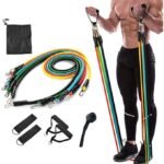 Anubhav Janni Exercise Resistance Band Set for Workout Pull Up Gym Equipment Home Workout Natural Rubber Resistance Tube Stretching and Toning Rope Stackable Kit ( pack of 1 )