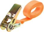 Anubhav Janni Endless Ratchet Belt Capacity Heavy Cargo Lashing Type Orange lashing belt Duty Material Double J Hooks Luggage Straps Wear And Tear Resistant Tie Down Straps (Pack Of 1 Pcs)