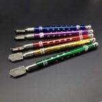 Anubhav Janni Glass Cutter Cutting Tool Pencil Style Colorful Metal Handle Pen for Precision Of Sheets Mirrors Crafts Professional Set Metallic Multi Color Design (Multicolor) (Pack Of 1 Pcs) - Image 5
