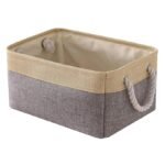 Anubhav Janni Fabric Eco-Friendly Cloth Storage Basket Bins with Handles Organizer for Cupboards Wardrobe Shelves Bathroom Clothes Toys Towel Foldable ( pack of 1 )