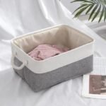 Anubhav Janni Fabric Eco-Friendly Cloth Storage Basket Bins with Handles Organizer for Cupboards Wardrobe Shelves Bathroom Clothes Toys Towel Foldable ( pack of 1 ) - Image 5