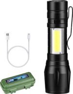 Anubhav Janni Usb Mini Rechargeable Torch LED Portable Flashlight Waterproof USB Desk Lamp Gift Box Focus Zoom Light Hanging Rope High Flashlight Metal Lumens World Rechargeable (Pack Of 1 Pcs)