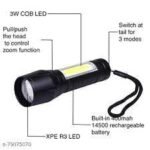 Anubhav Janni Usb Mini Rechargeable Torch LED Portable Flashlight Waterproof USB Desk Lamp Gift Box Focus Zoom Light Hanging Rope High Flashlight Metal Lumens World Rechargeable (Pack Of 1 Pcs) - Image 7